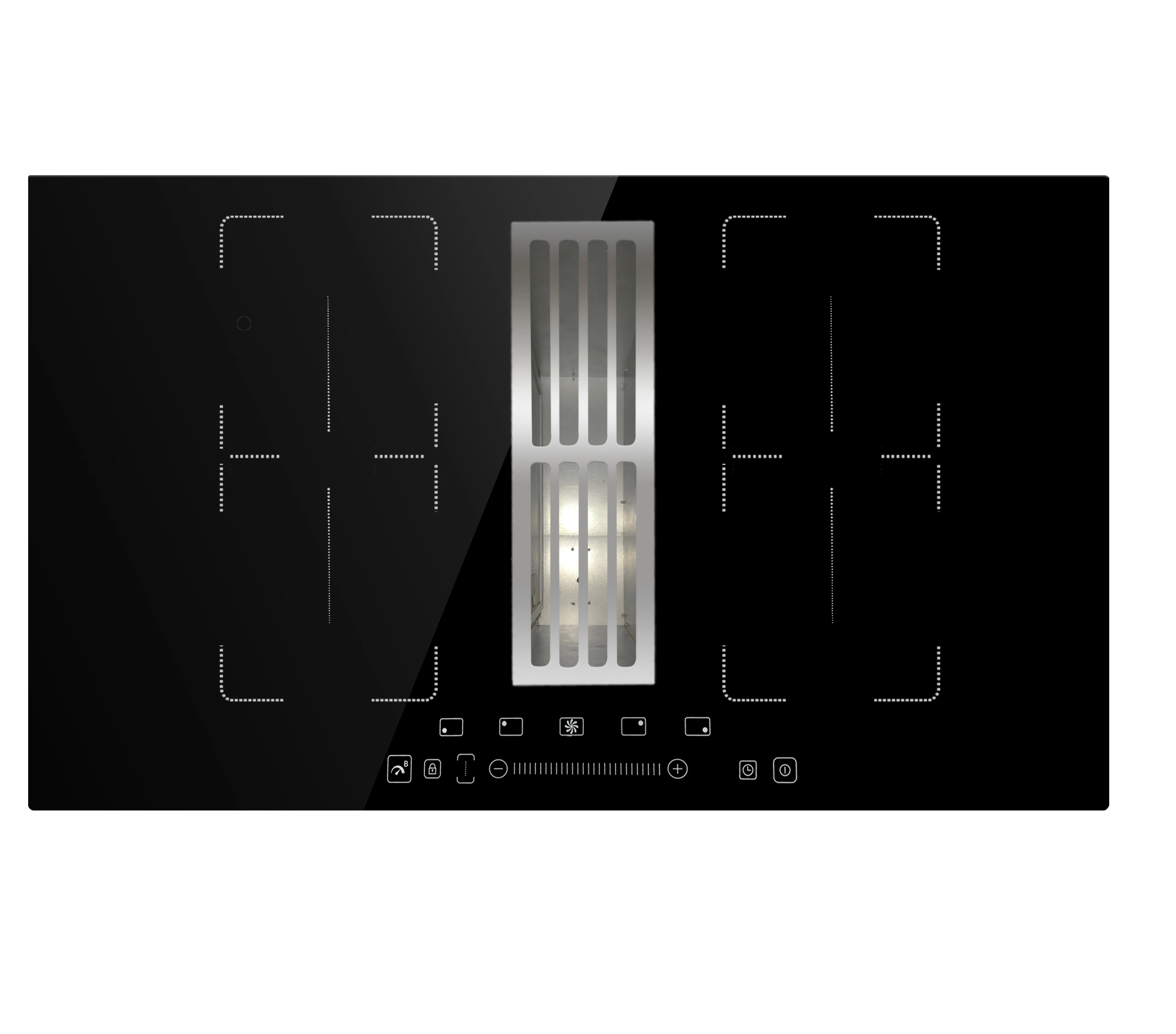 Downair Combined  Built in Induction Hob and Kitchen Cooker Hood
