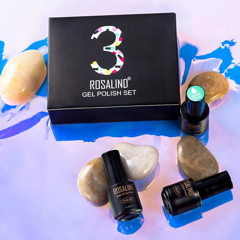 Rosalind Base Top Matt Top Coat Gel Polish Kit Uitgehard Met Uv-Lamp Langdurige Gel Lak Gebaseerd Op Nail Art Diy Design