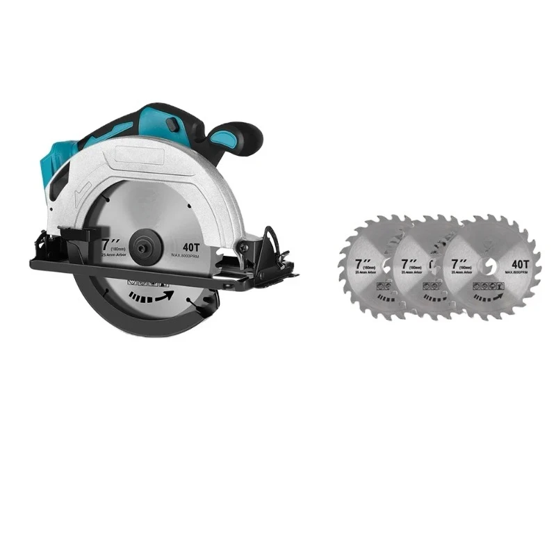 7 Inch Brushless Circular Saw 180mm 10800Rpm 3 Saw Blade Cordless Woodworking Cutting Tool Electric Saw