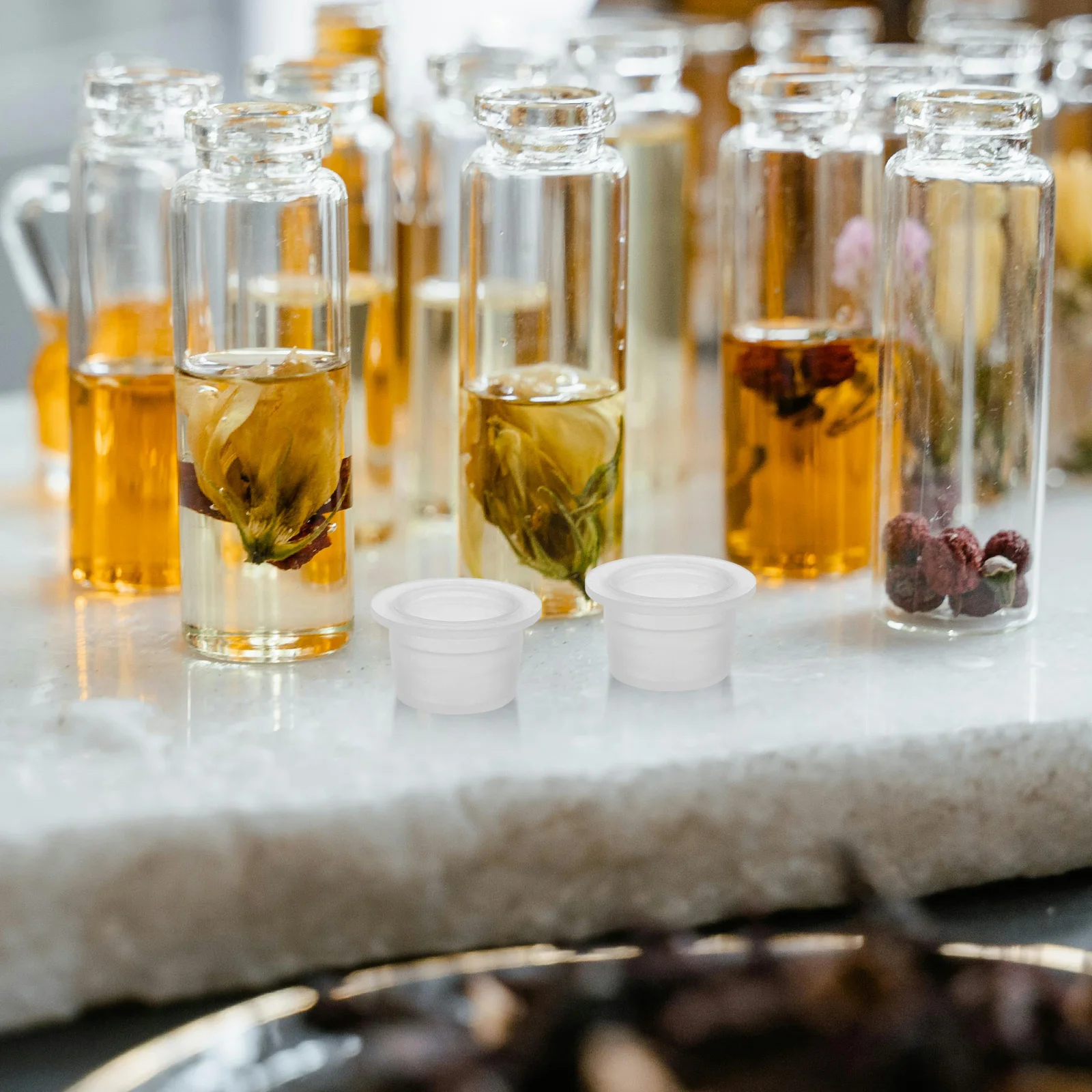 200 قطعة 18 مللي متر سدادات بلاستيكية مستديرة واضحة استبدال قبعات ل الهزازات الفلفل الملح أواني الزهور محكم ختم المقابس #3