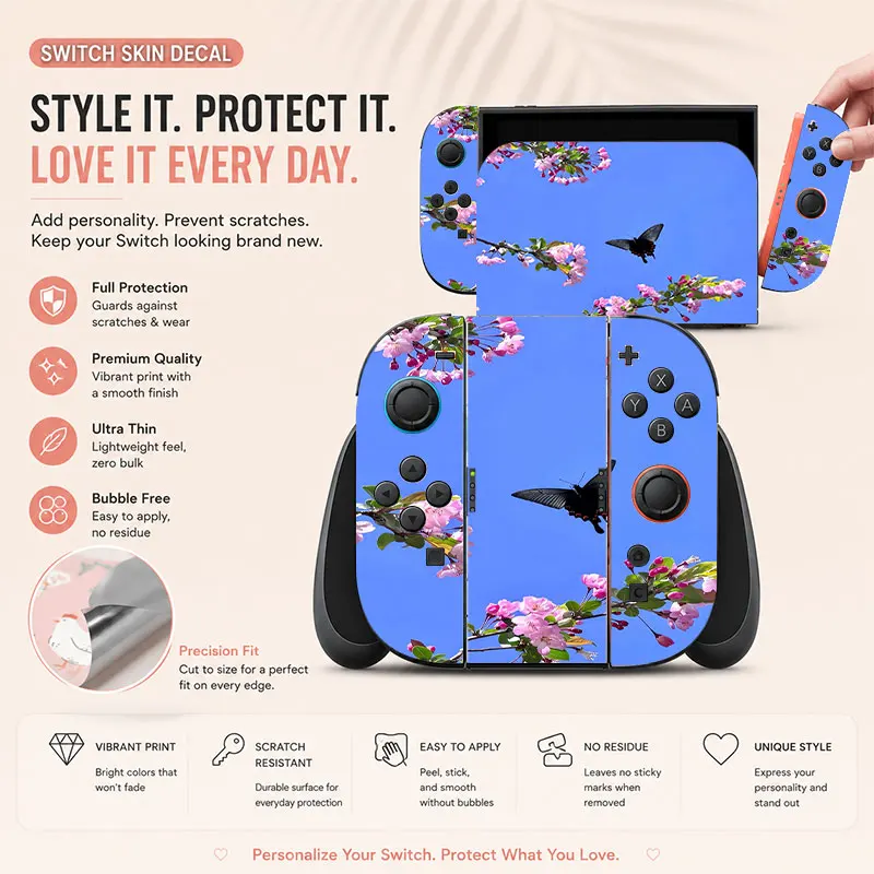 Creative pattern SWITCH game console protective film, with natural touch and comfortable feel, featuring personalized designs