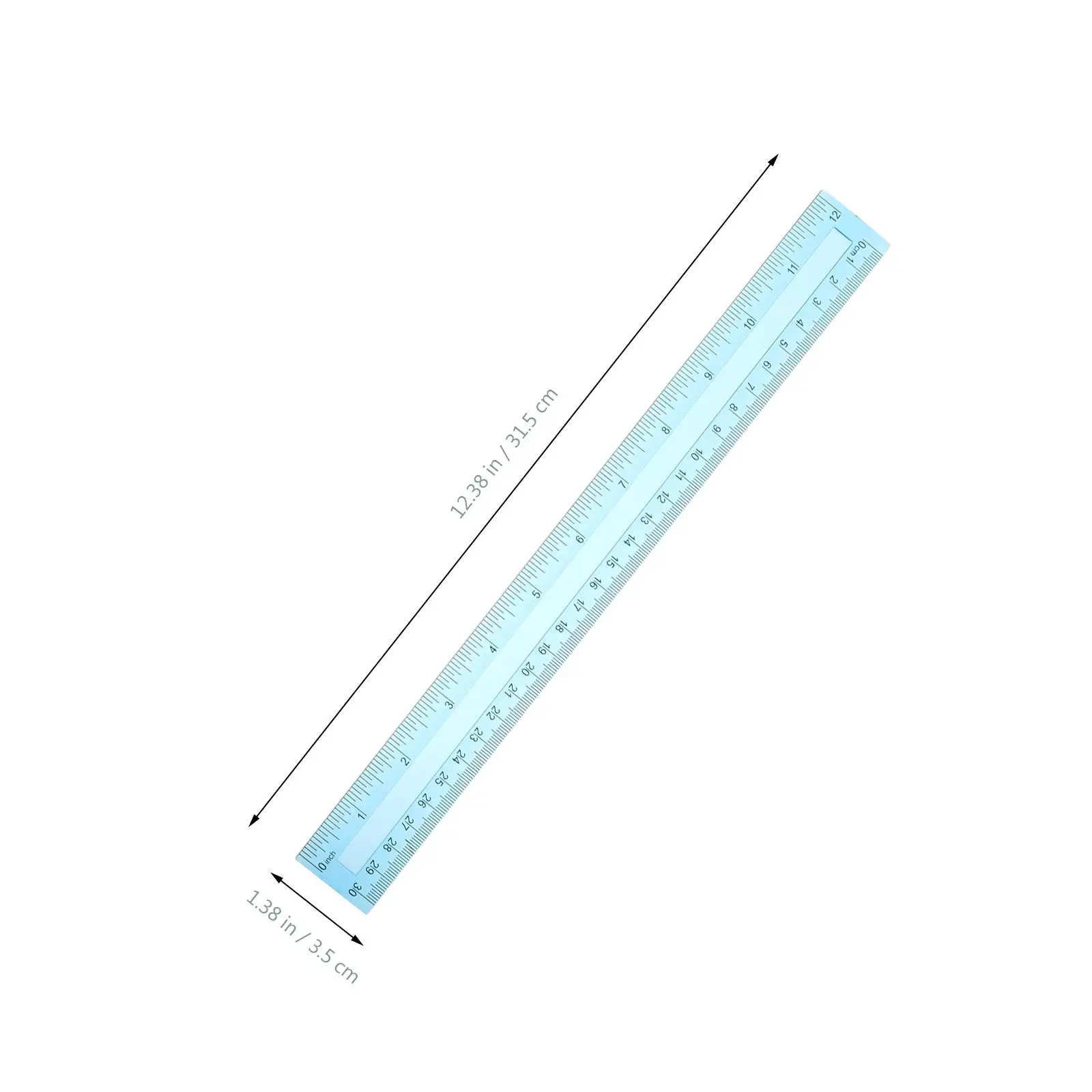 Colored Transparent Ruler 16 Pcs Plastic Straight 12 Inch Measuring Tools for School Students Drawing Rulers Stationery