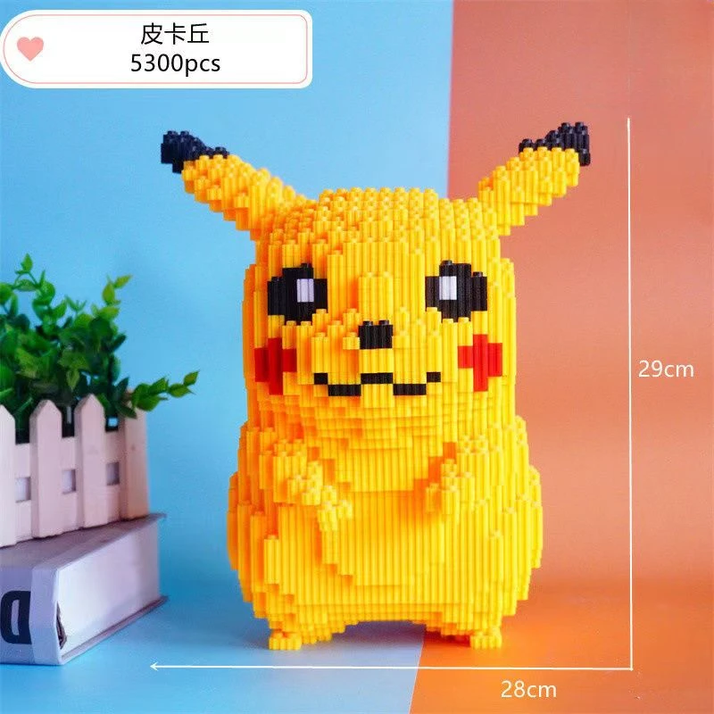 Riesiges 33 cm großes niedliches Stich-Spielzeugblock-Set – perfektes Geburtstagsgeschenk für Kinder und Erwachsene, pädagogische und lustige Bausteine