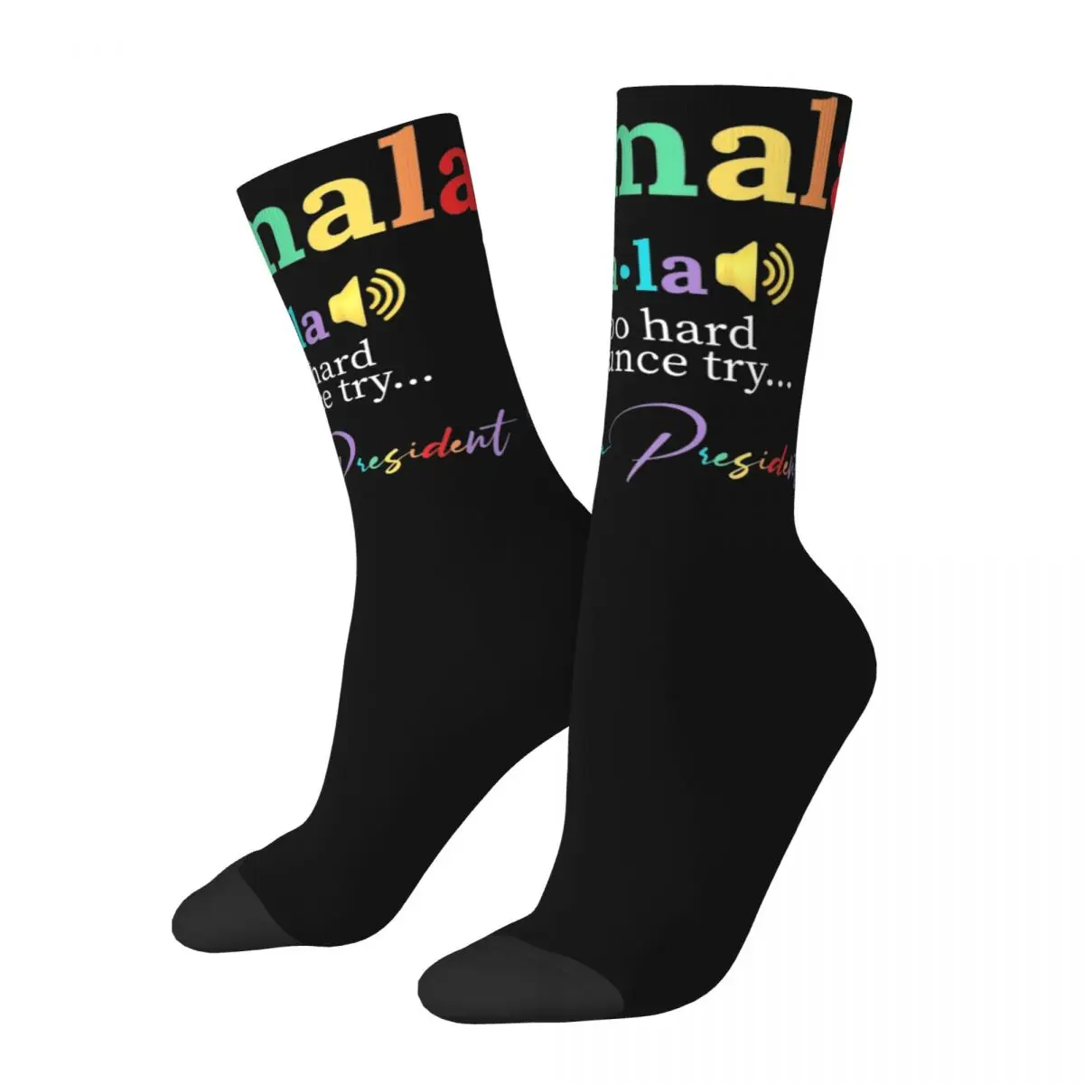 

Kamala Harris Madam President Election 2024 Theme All Season Socks Accessories for Female Male Flexible Sock