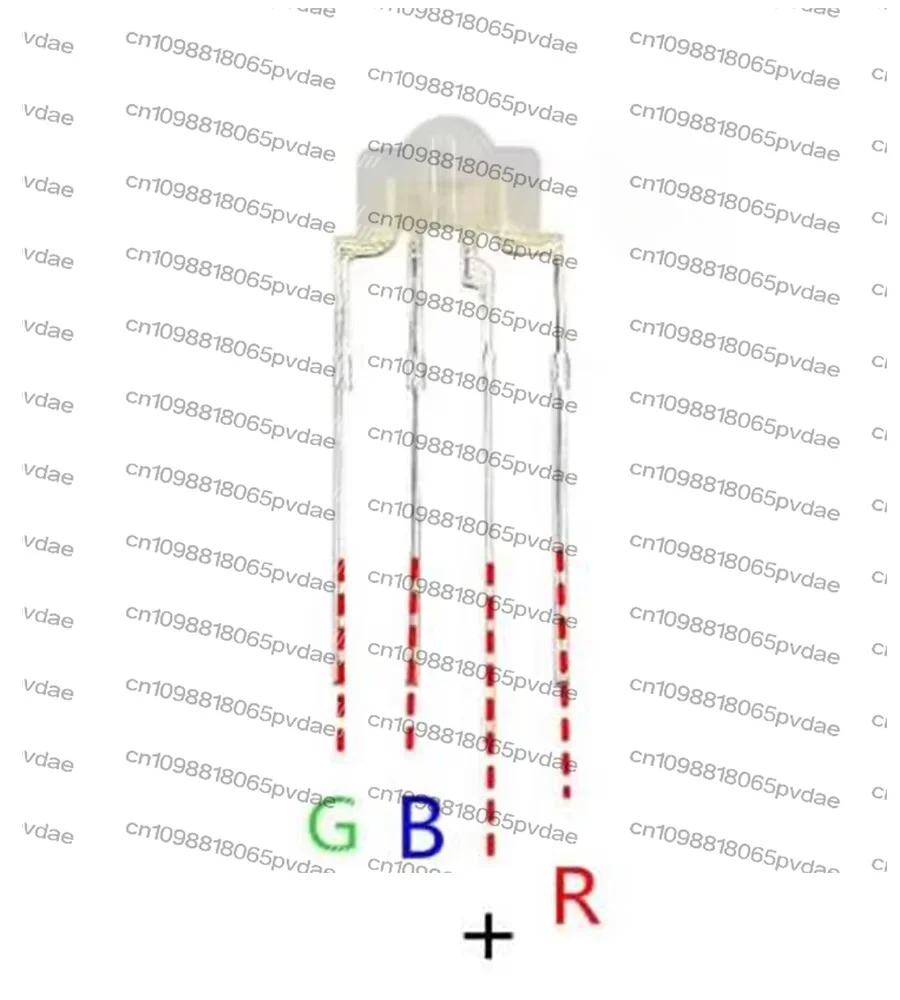 tool parts   50pcs Keyboard Diffused 3MM RBG LED Diode 4pins Common Anode