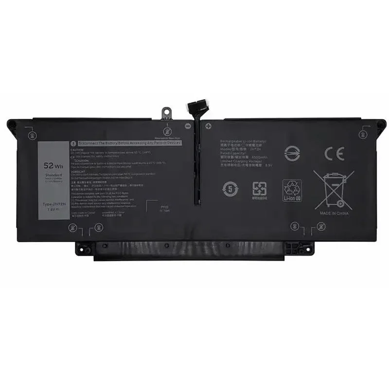 7.6V 52Wh  JHT2H Laptop Battery for Dell Latitude 7310 7410 Series 2in1 7CXN6 HRGYV T3JWC XMT81