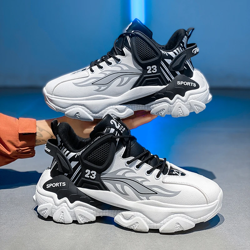 

Зимняя и осенняя повседневная спортивная обувь с высоким берцем и толстой подошвой, противоскользящие и износостойкие кроссовки, мужские баскетбольные кроссовки