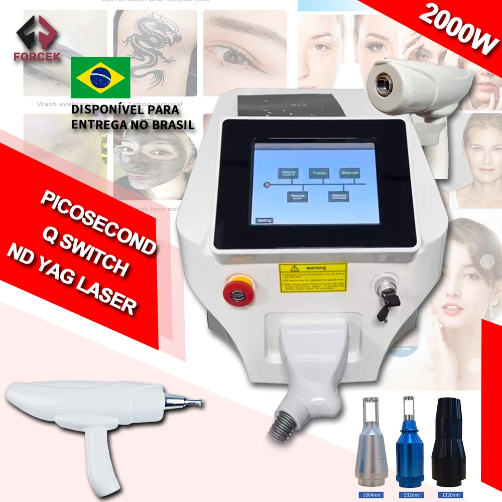 New Chassis Q-Switch Nd YagLaser 1064nm532nm1320nm Laser Tattoo Removal Pigmentation Removal Picosecond Laser Machine Duty Free