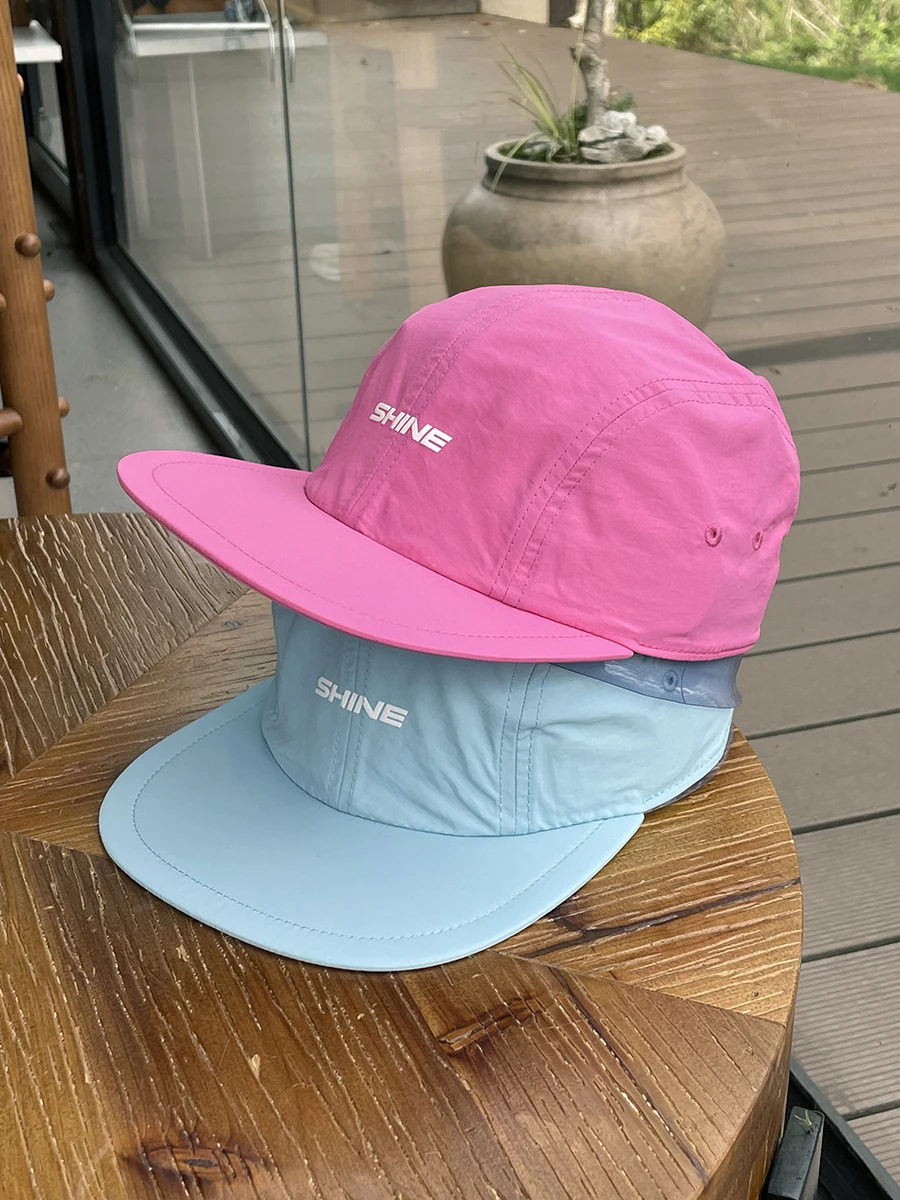 

Quick-drying thin flat-brimmed letter baseball cap summer big head couple's sun protection outdoor cap men