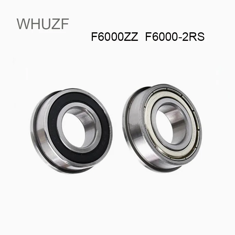 Free Shipping F6000ZZ F6000-RS 10PCS Flange Bearing 10x26x8mm ABEC-3 Double Shielded Deep Groove Flanged F6000Z RS Ball Bearings