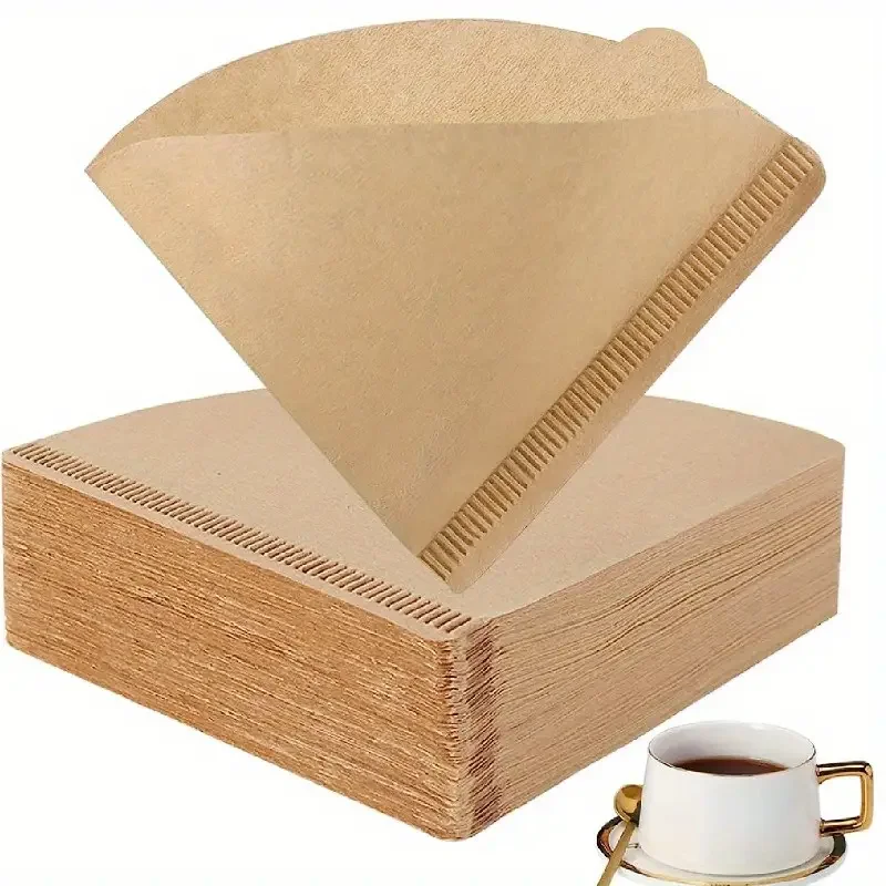 

50/100 PCS V-shaped Coffee Filter Paper of Hand Brewed Espresso Infuser Tools Accessories Color Box Easy To Carry Outdoor