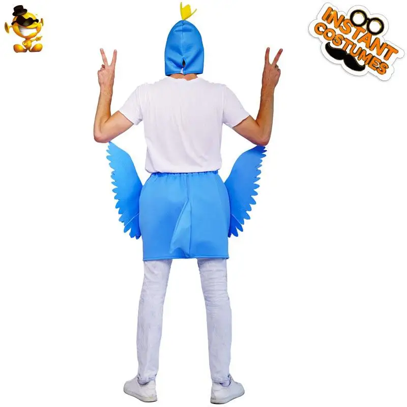 Bleu Flngo Cos loween carnaval adulte Costume scène Performance drôle Dr-Up Pu matériel dames spécial Ocn