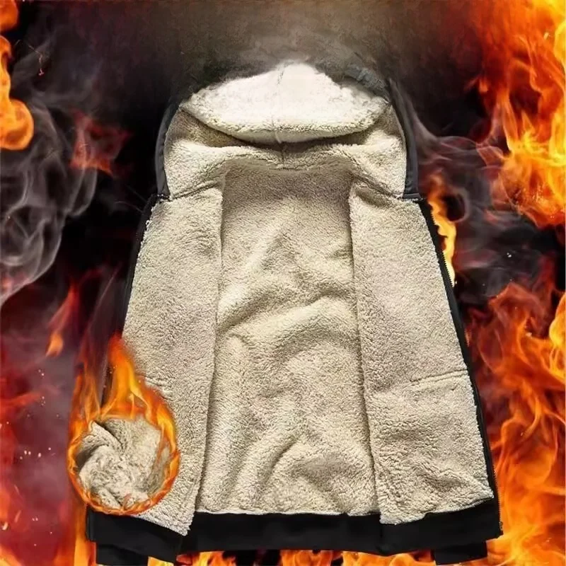 Felpa da uomo casual con cappuccio foderata in Jaet autunno inverno cappotto in pelle eepskin taglie forti capispalla comodi e vestibilità ampia