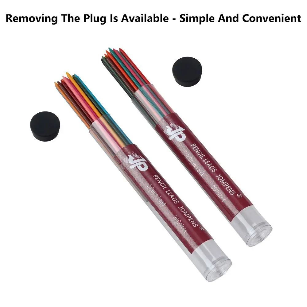 

2,0 мм стержень для карандашей 2B, стержни для механических карандашей большой емкости, цветные принадлежности для художественных эскизов, принадлежности для рисования, механический стержень для карандашей