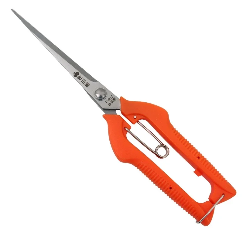 Pro Garden Pruning Shears Lengthened Tree Flower Scissors Hand Bonsai Clippers Pruning Snips Standard Orange