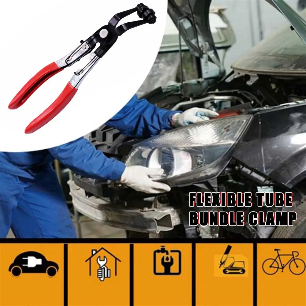 Auto Flexibele Draad Lange Bereik Draad Lente Slangklem Rechte Auto Buis Tang Keel Tool Bundel Klem Kits Verwijderen R9m4