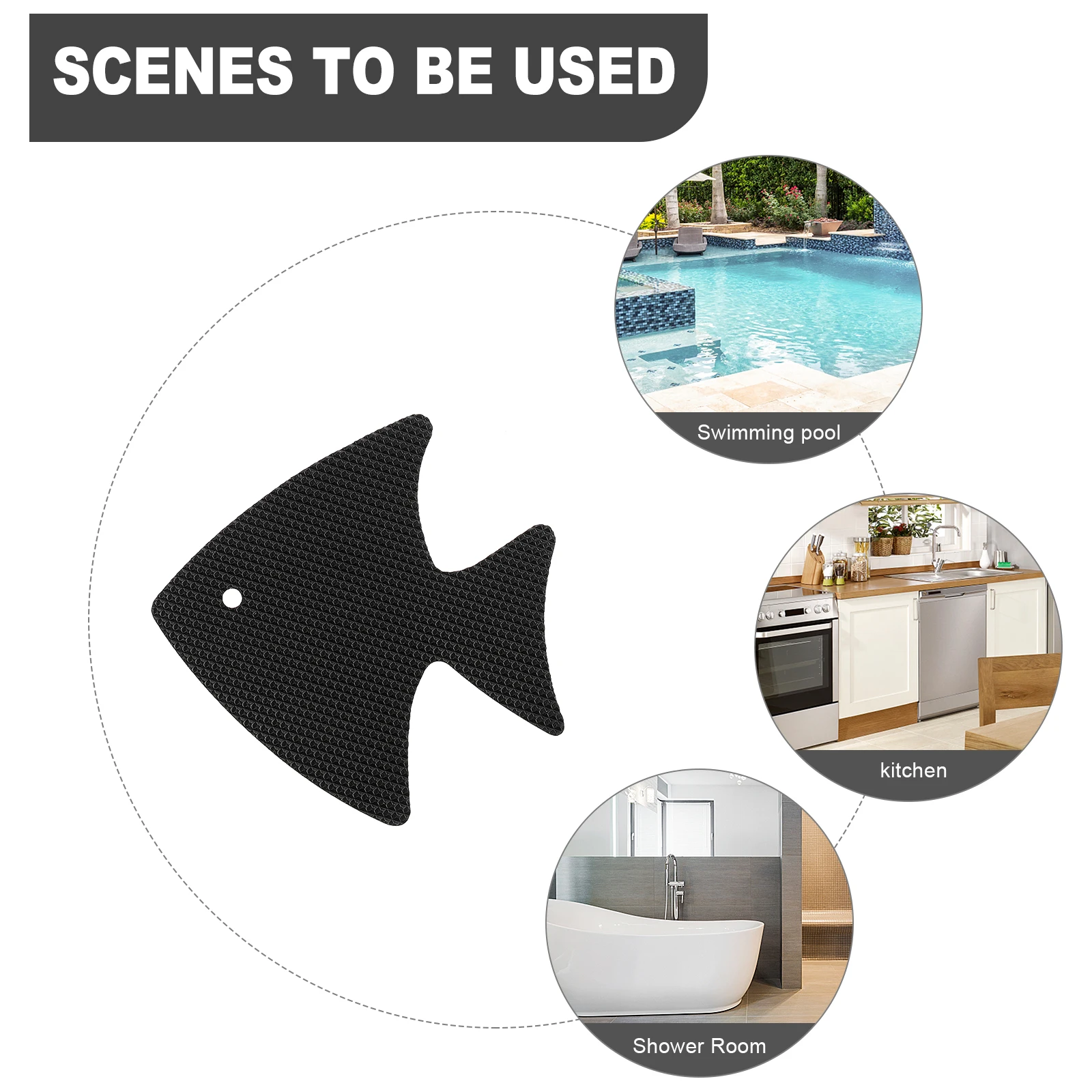 

Non Slip Bath Stickers PEVA Material Anti Skid for Shower Tub Pool Stairs Ladder Balcony Doorway Kitchen Corridor Easy