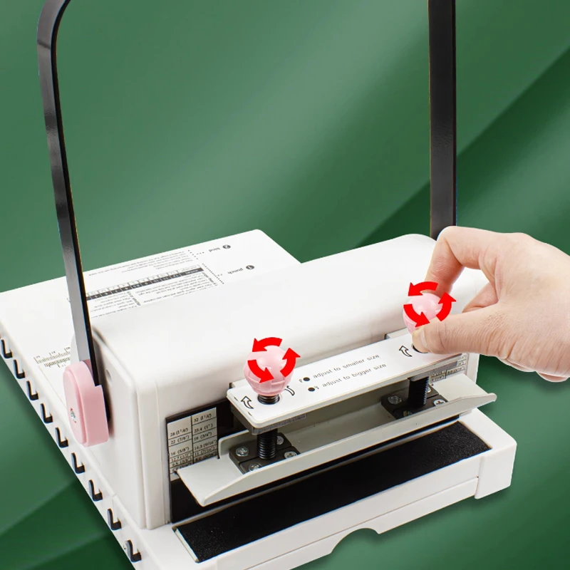Binding Machine 2:1 Double Wire Binding Machine Single-pass 20 Pages Punching Suitable for Book and Notebooks Binding