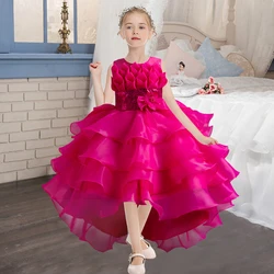 Flower Boy Cake Fluffy Design Girl Tail Fluffy Princess Dress Perfect for Party and Banquet Dresses Aged 4-12