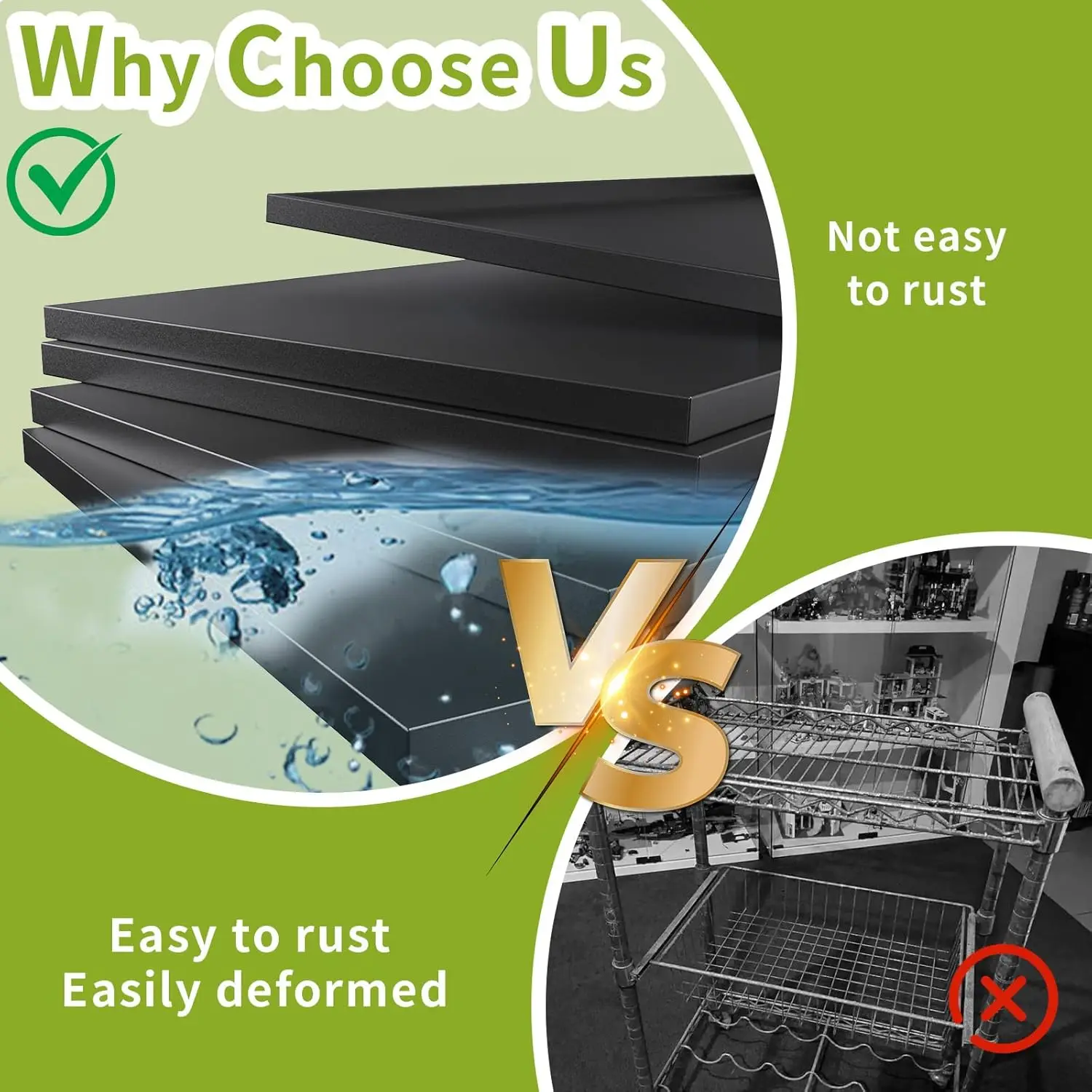 Garage Shelving Heavy Duty Storage Shelves Easy Assembly 5 Tier Adjustable Metal Shelving Utility Shelf Rack Garage Storage