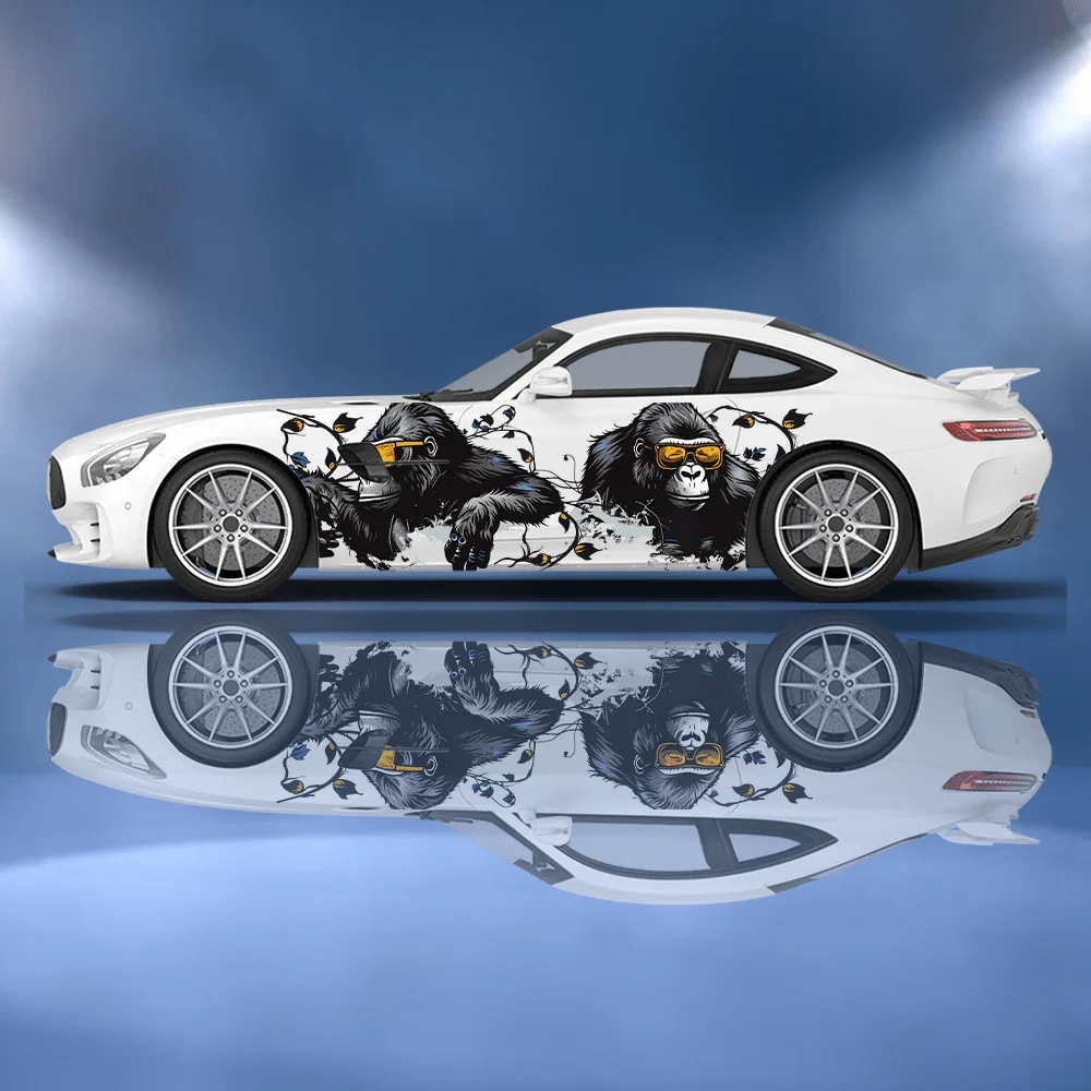 

Gorillas Sunglasses Vine Car Vinyl Wraps Decal Self-adhesive PVC Sticker Suitable for Trucks SUV Decor Auto Accessories Gift