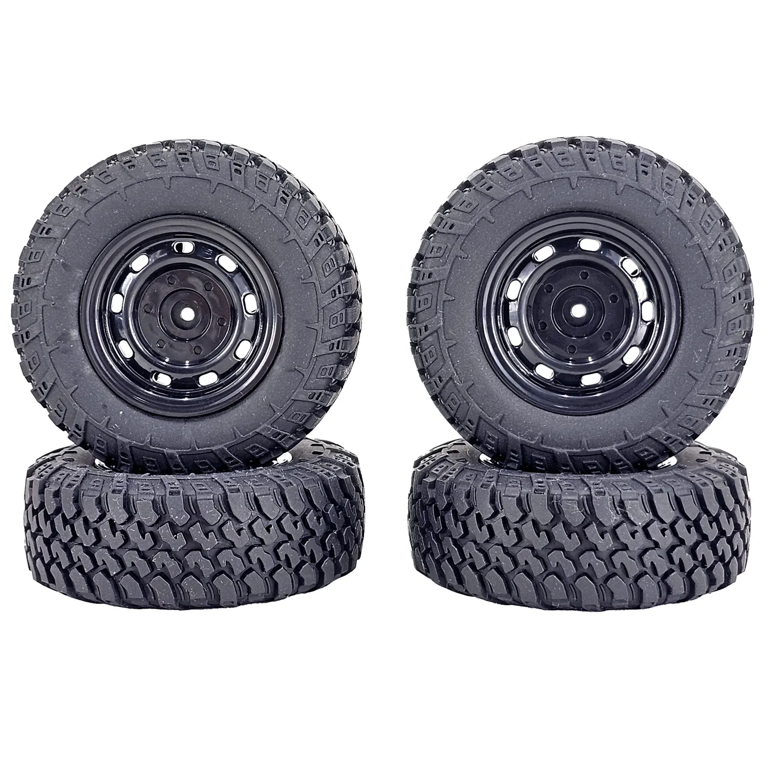 4 STKS MN99S Originele Banden, Compatibel voor MN78/82/90/98/99/168, WPL C24/B36, JJRC Q60/Q75, Fayee FY004, 5mm hex Hub RC Auto Wiel