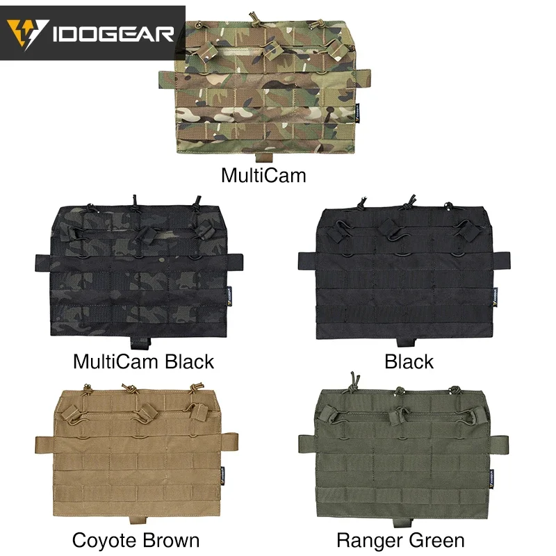 

IDOGEAR MOLLE Tactical Panel TRI Pouch For AVS JPC2.0 Detachable Triple Magazine Pouch Vest Front Panel Military Airsoft Caza