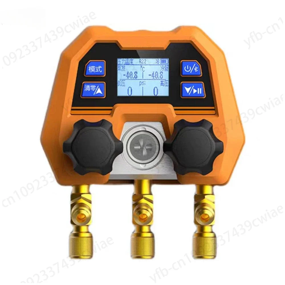 

DMG-4B Digital Double Gauge Valve Electronic Manifold Instrument Refrigeration Maintenance Digital Manifold Gauge -14~800psi