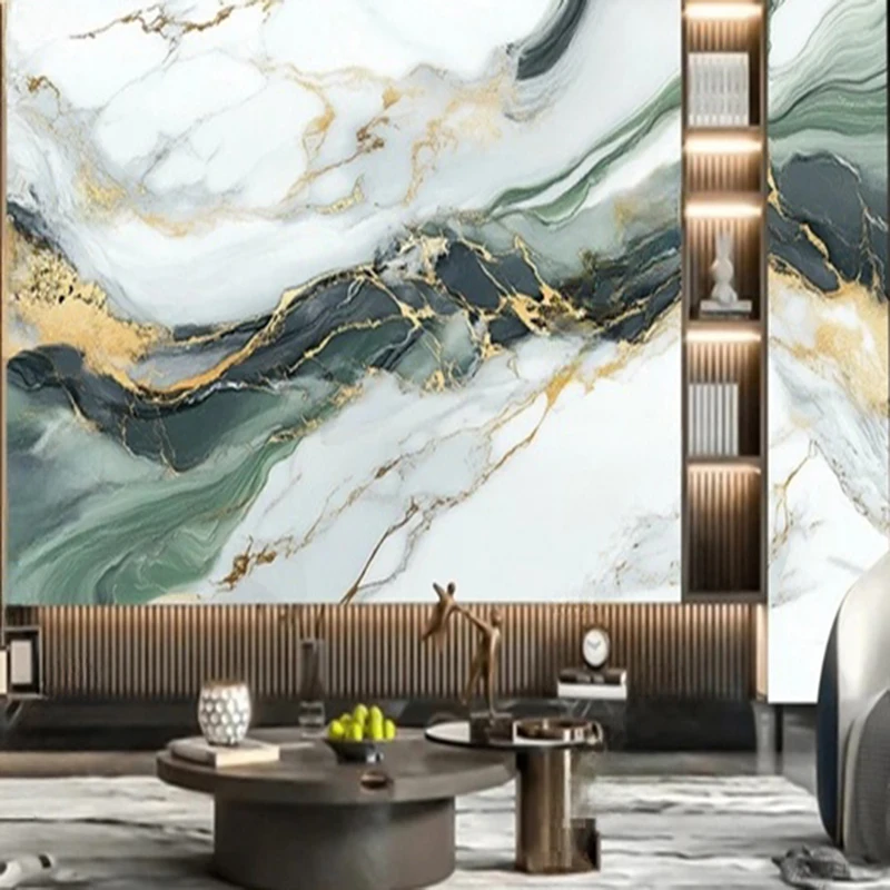 Modern minimalist abstract art high-end marble texture living room TV bedroom Pattern Home Decor background wall