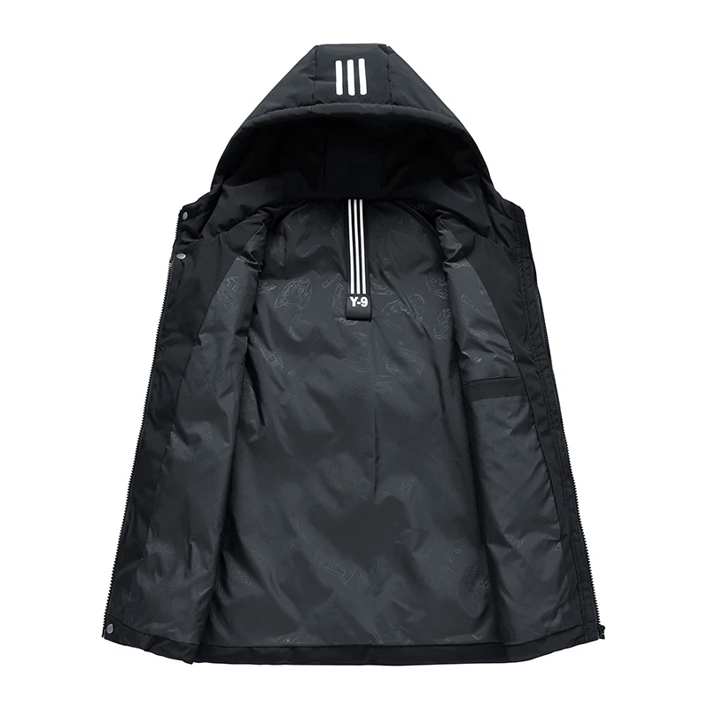 2024 Men New Autumn Fashion Warm Sleeveless Hooded Jacket Vest Men Winter Casual Thicken Plus Size Brand Clothing Waistcoat