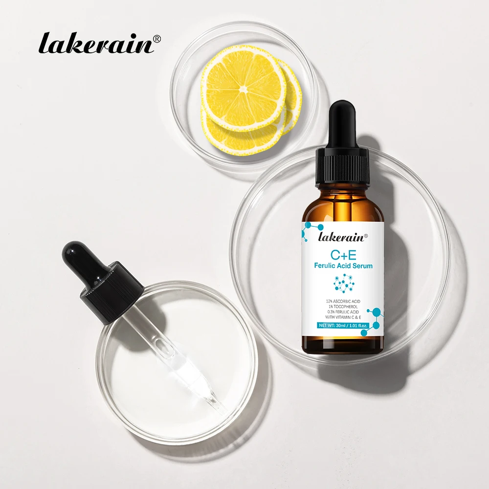 Sérum Facial de Vitamina C Leve, Iluminador e Hidratante, Essência Facial de Rápida Absorção, Hidratação Profunda, Suaviza Linhas Finas, Cuidados com 