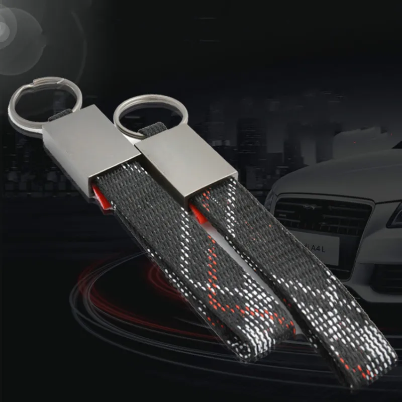 For GTI Audi Business Fashion Zinc Alloy Fabric Keychain Key Ring Chain, Found One More Exquisite Accessory Among Us