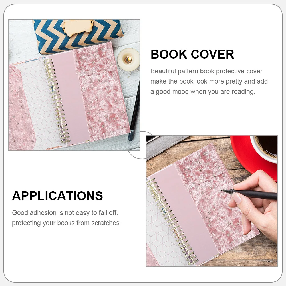 Custodia in tessuto resistente all'usura con copertura riutilizzabile per libri di testo, quaderni, diari, protezione antigraffio, libro pieghevole