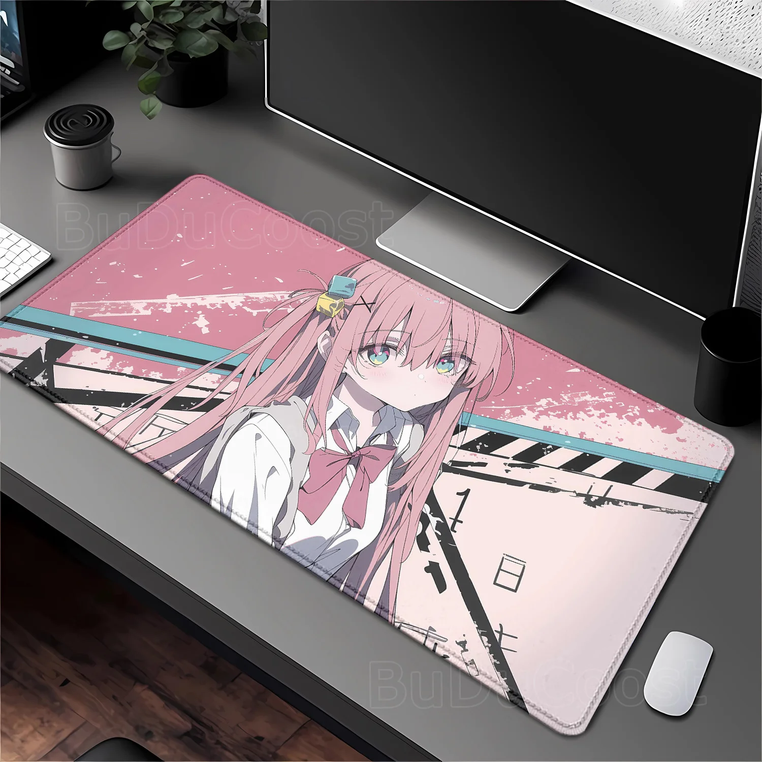 

Anime Bocchi The Rock Large Gaming Mousepad Game Rubber Computer Print Mouse Pad Gamer Locking Edge offices Accessories desk mat