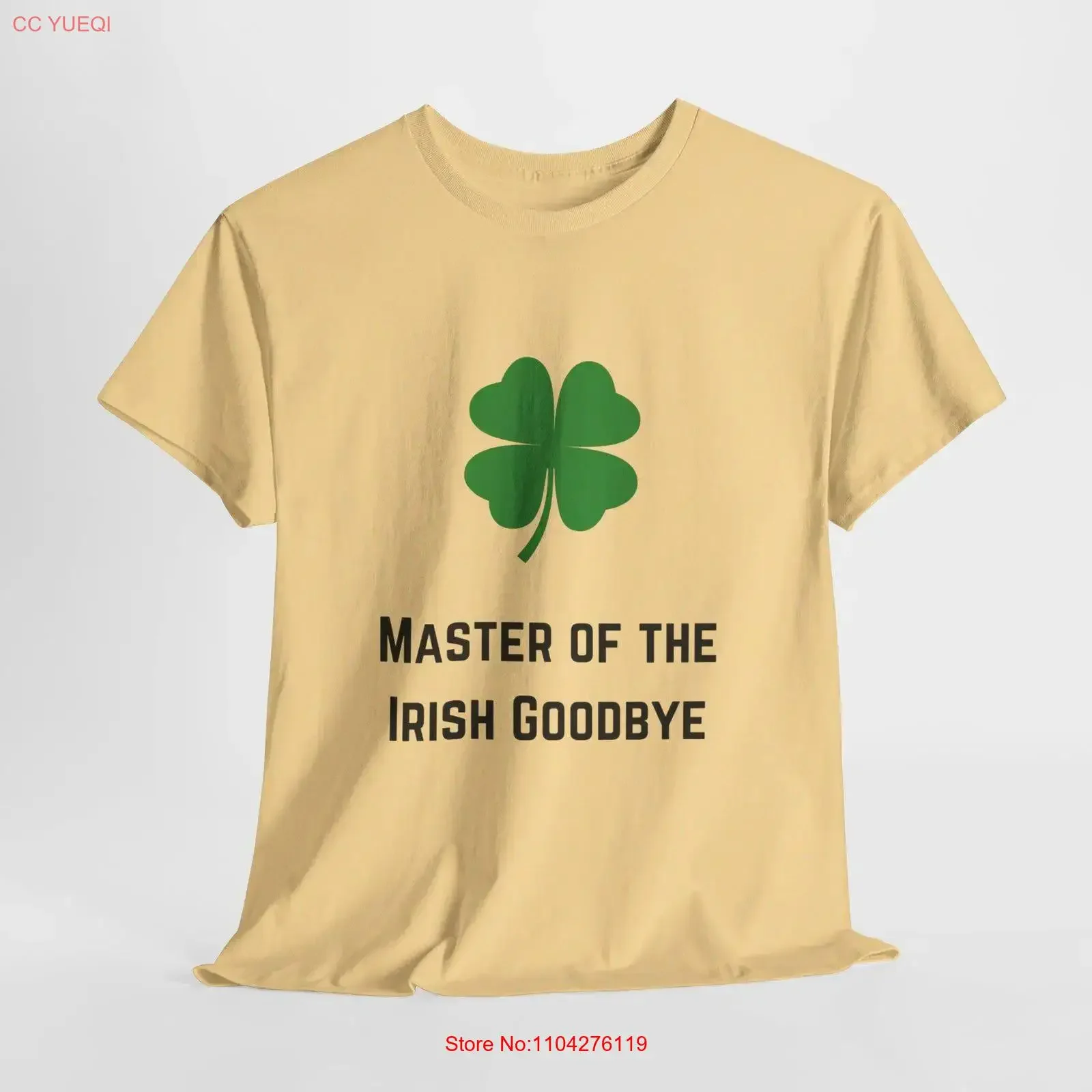 Irish Goodbye front Heavy Cotton T Shirt vintage Washed graphic homme Unisex Casual Soft designer clothes Versatile fashion