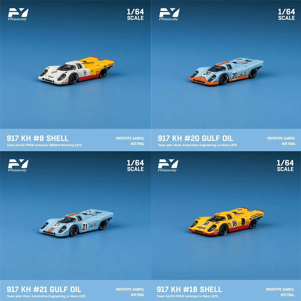 Finclassically FY 1:64 Porsche 917 Martini Shell Ford GT40 24 ชั่วโมงLe Mans 1970 ผู้ชนะโลหะผสมDiecastรุ่นคอลเลกชัน