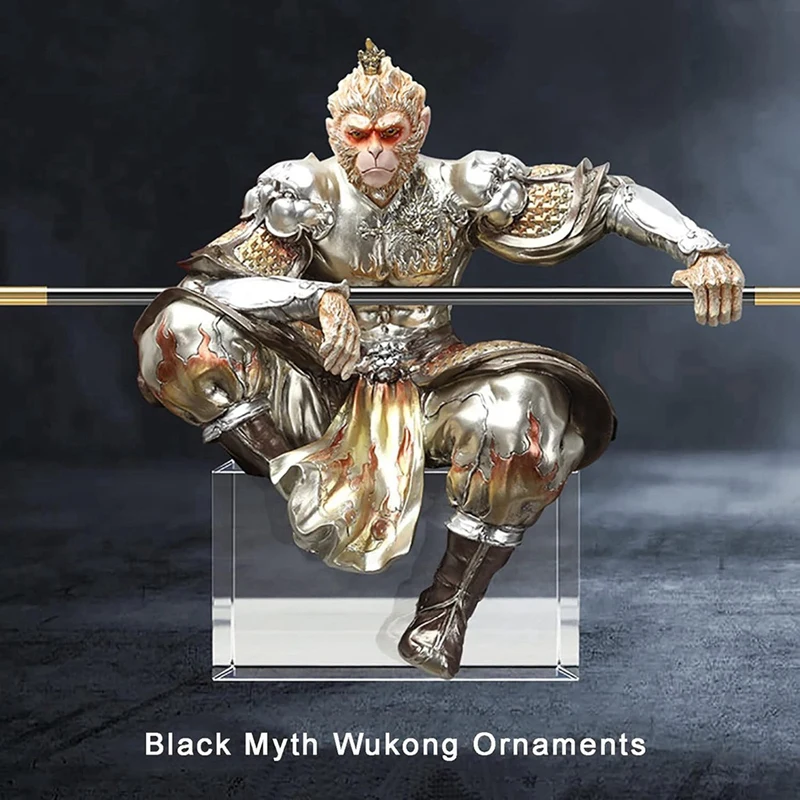 Black Myth Wukong Decorations Model,Monkey Figurines Monkey King Decor, 3A Game Sun Wukong Statue Model Decoration Doll