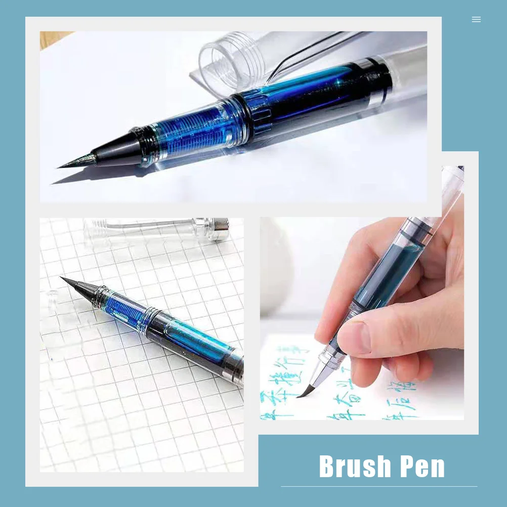 3 Pcs Brush Pen Pens for Writing Calligraphy Students Portable Fountain Plastic Practicing