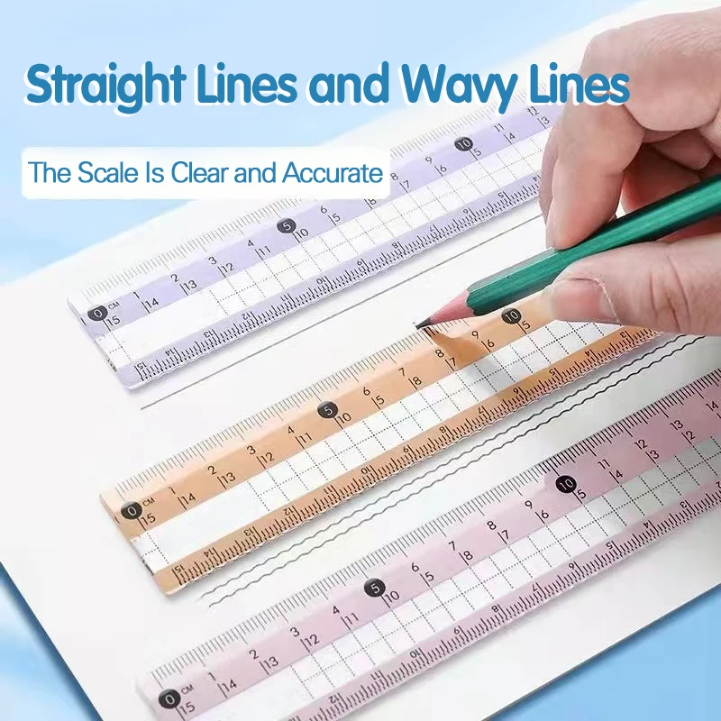 8-Piece Set of Measuring Rules for Students Including Compass Measuring Angle Ruler Triangular Ruler Measuring and Drawing Compl