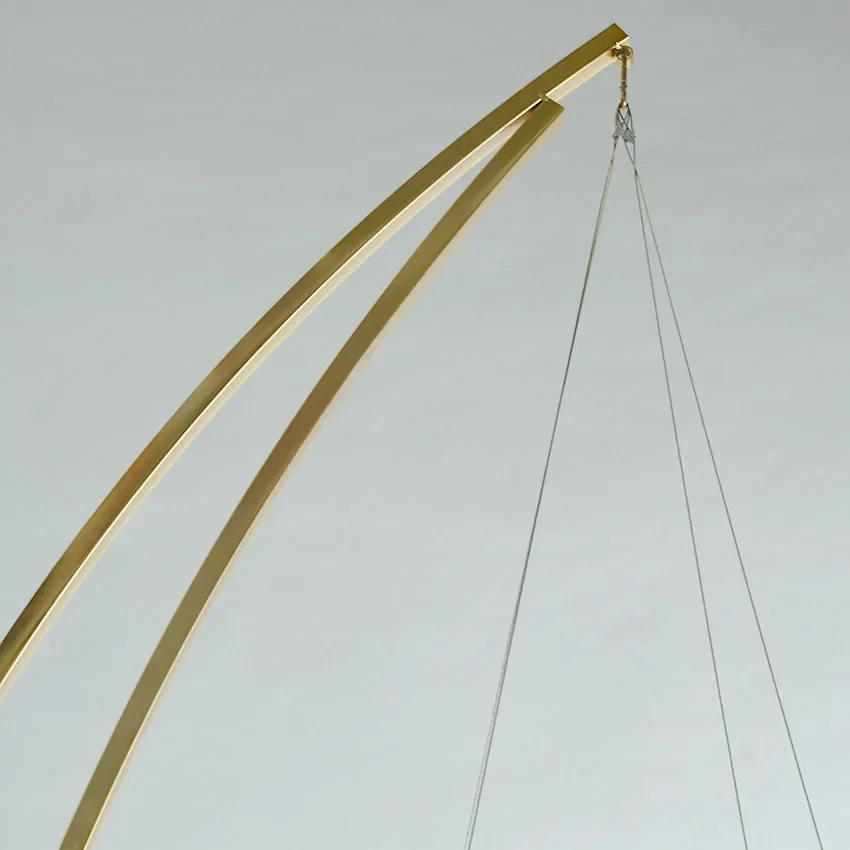 Mondförmiger Hochzeitstortenständer, Hängender Kronleuchter als Tischdekoration für Weihnachten, Geburtstagsfeier, Esstischdekoration zu Hause – Detail 5