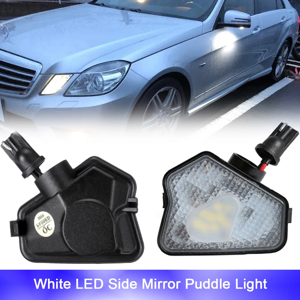 2x 18SMD Full LED Under Mirror Puddle Lights For Mercedes-Benz W176 W246 W242 W204 W212 S212 W221 GLC X253 X204 GLK200 GLA180