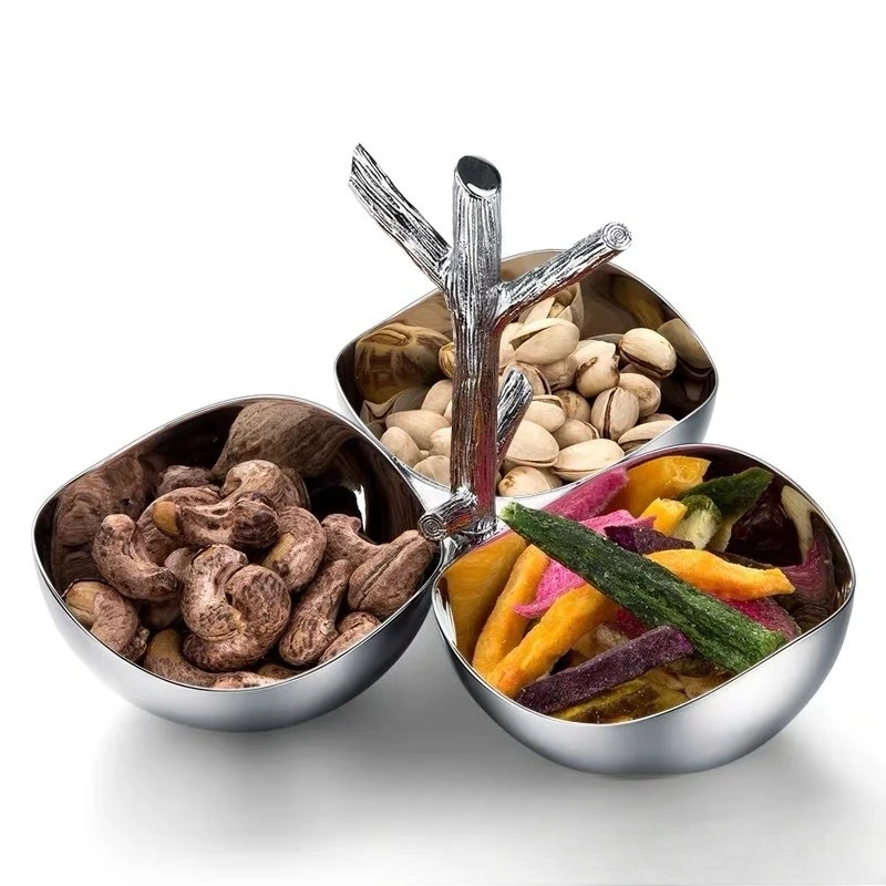 Luz de luxo nogueira prato frutas secas mesa chá tigela comida prato porca bandeja chá madeira maciça frutas criatividade