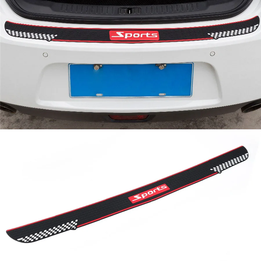 

Universal Rubber Car Rear Trunk Guard Bumper Scratch Protector Non-slip Pad Cover Sport Style