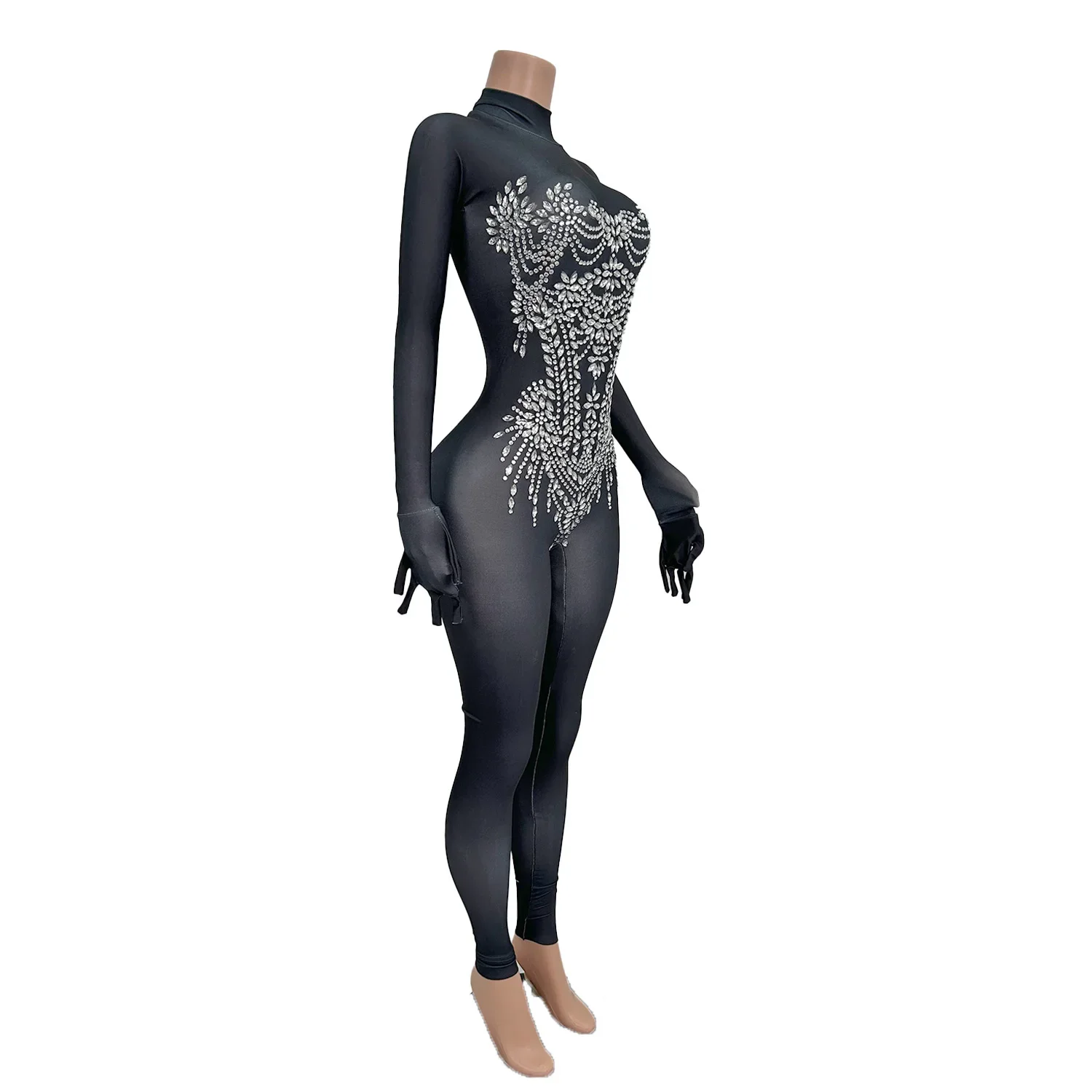 Sexy Women Glitter Homecoming Celebrate Party Bodysuit Las Vegas Show Senior Playsuit Drag Queen Costume Photo Shoot Jumpsuits