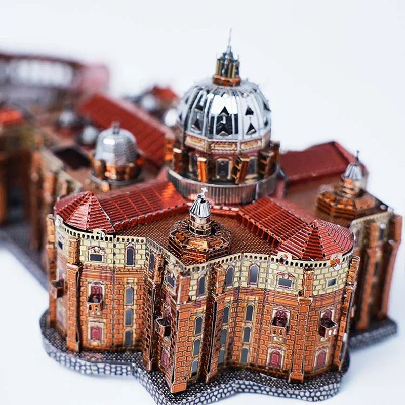 DIY Model budowlania 3D Puzzle metalowe Multicolor St. Peter\'s Basilica kościół miniaturowy model montażowy układanka zabawki dekoracyjne