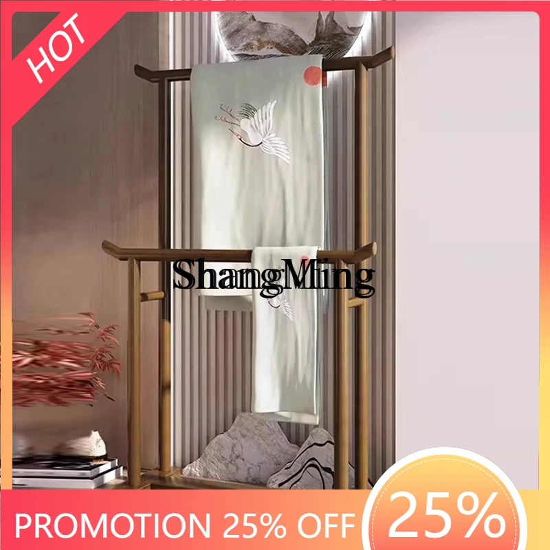 

SM ретро-сушилка, жирная вешалка от пола до потолка из цельного дерева, антикварная многофункциональная напольная вешалка для хранения