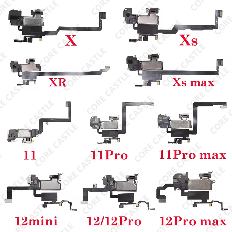 

Earpiece With Proximity Light Sensor Flex Cable For iPhone X XR XS MAX 11 12 Pro max Mini Top Front Ear Sound Speaker Microphone