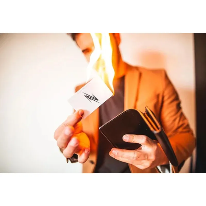 

PYRO Wallet by Adam W Magic Trick,Mentalism Magic,Close Up,Street Magic Props,Fun,Party Trick,Illusions,Gimmick