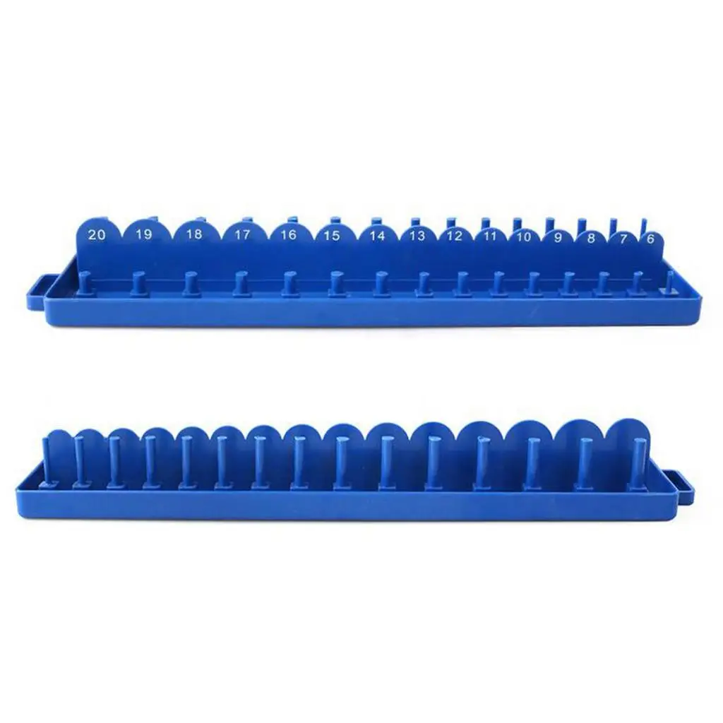 Socket Organizer Drive Rack PP Polypropylene Toolbox Rail Tray for Shop Bench and Professional Use