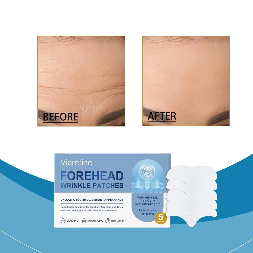 

5Pcs Anti-wrinkle Forehead Patches Removal Moisturizing Anti-aging Sagging Wrinkles Smoothing Lines Locking Moisture